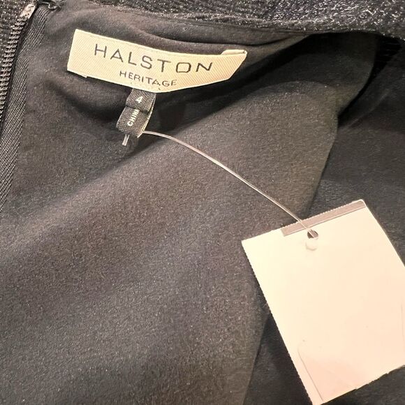 Halston Heritage Evening  Fit Flare Black Formal Mini Dress Size 4 NEW $475 - Picture 11 of 11